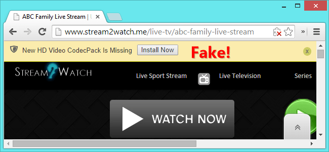 disuruh menginstall codec palsu