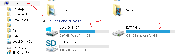 Cara mengatasi laptop dan komputer lemot mengecek pemakaian partisi pada windows