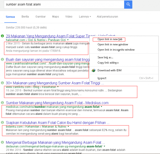 Cara Menggunakan Google Search Untuk Belajar Otodidak membaca deskripsi hasil pencarian google