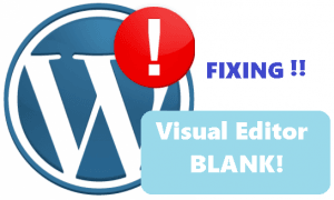 cara memperbaiki visual editor wordpress Blank