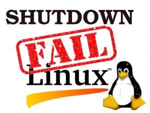 mengatasi linux gagal shutdown