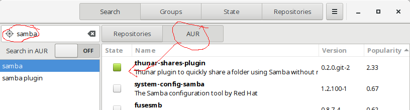 cara mencari dan menginstall samba plugin untuk file manager