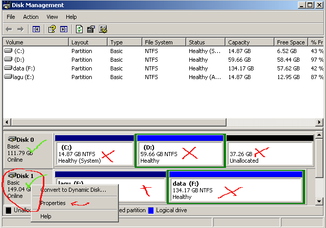 cara mengetahui jenis partition table pada windows