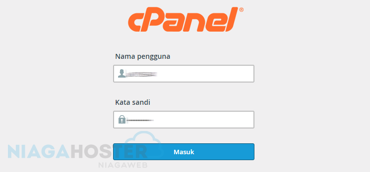 menu login ke cpanel web hosting