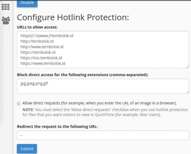 Cara Mempercepat Loading Page Website Wordpress cara mengaktifkan hotlink protection pada Hosting CPANEL