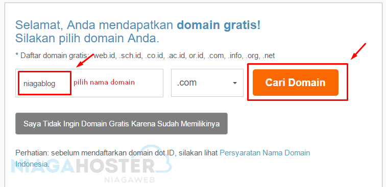 membeli domain di niaga hoster indonesia