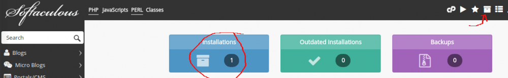 menu backup softaculoud app installer