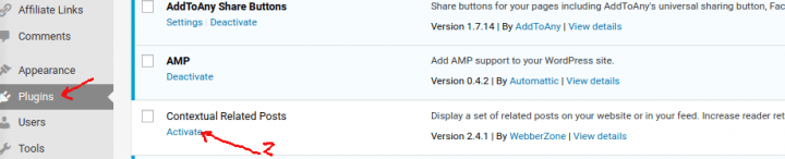 Cara Mendisable dan Install Plugin Related post pada Wordpress mengaktifkan plugin related post wordpress