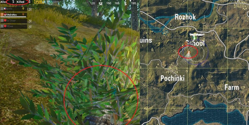 berada di tepi zona putih PUBG mobile