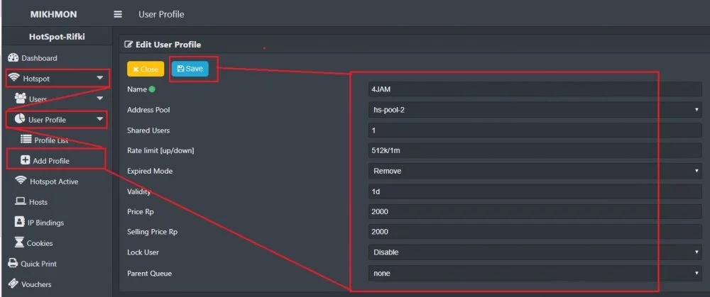 Cara Setting Hotspot Mikrotik Dari Awal Sampai Akhir membuat user profile hotspot