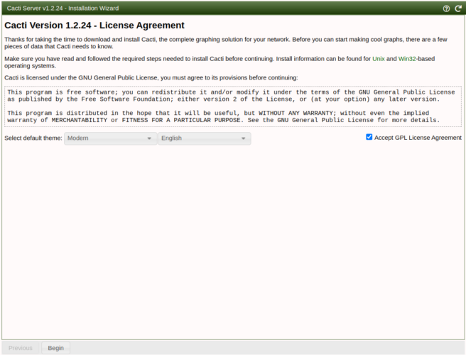 Cara Install Cacti di Linux Ubuntu 22.04 | Terbaru lembar persetujuan installasi cacti