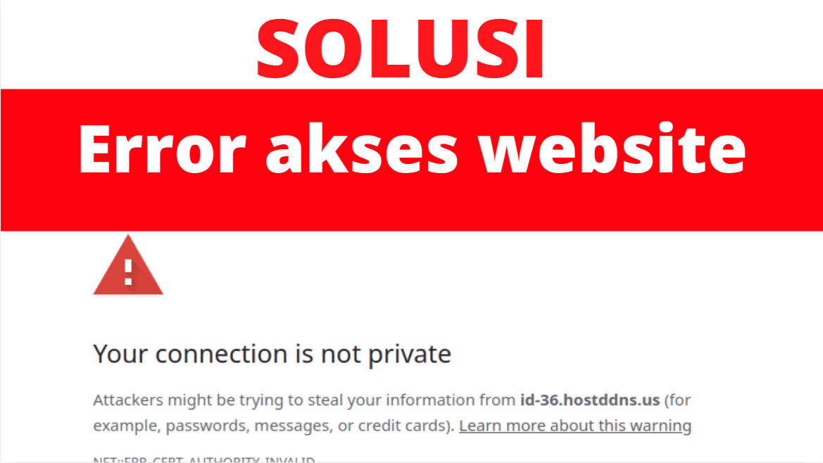 solusi Your connection is not private
